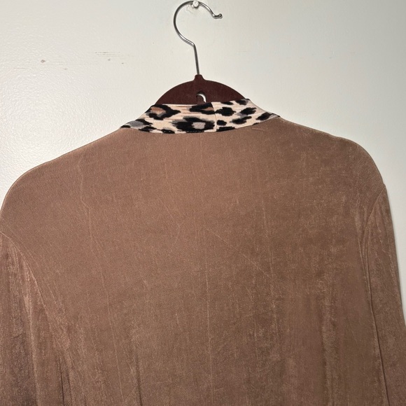 Chicos Travelers Animal Print Open Front Cardigan Workwear Business Travel 12/14 - Picture 8 of 8